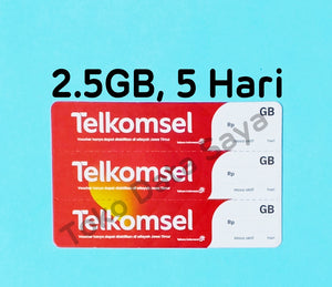 Voucher Kuota Data Telkomsel 2.5GB, 5 Hari JATIM