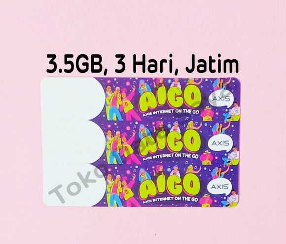 Voucher Kuota Data Axis Aigo 3.5GB, 3 Hari JATIM