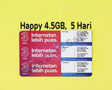 Voucher Tri Happy 4.5 GB 5 Hari Jatim-Jateng NEW total (6GB)