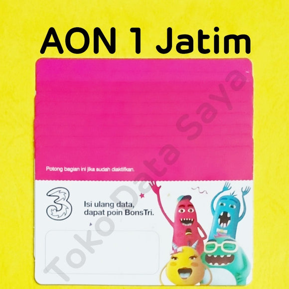 Voucher Kuota Data 3 / Three / Tri AON 1 (2.5GB)